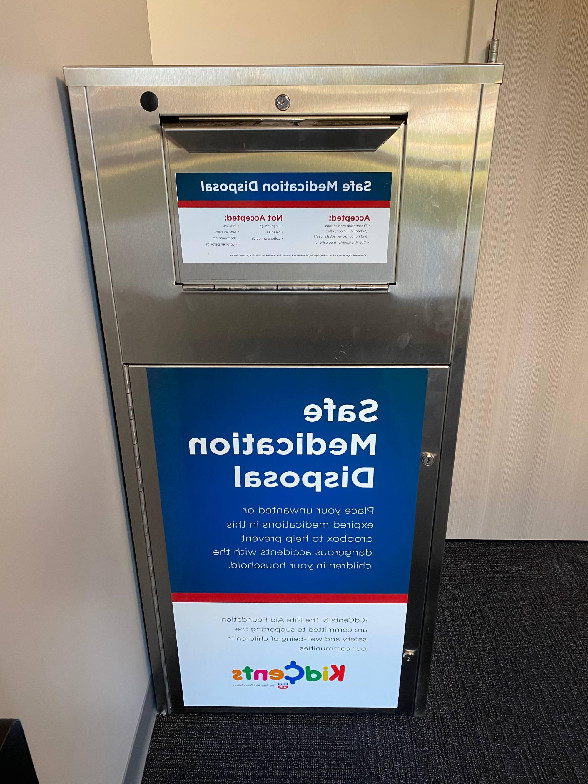 Pew Campus Prescription Drop Off Box